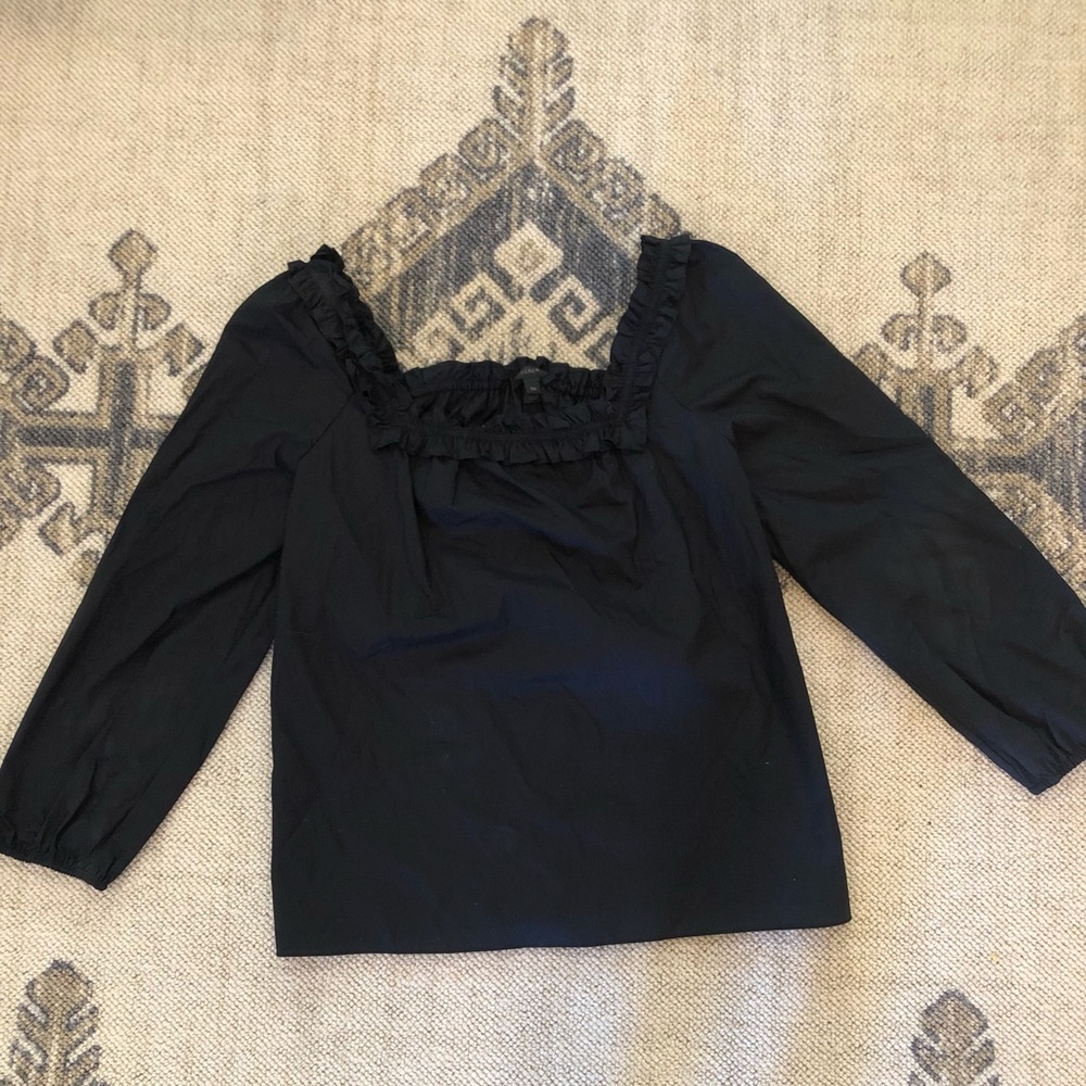 J Crew square neck/off the shoulder top